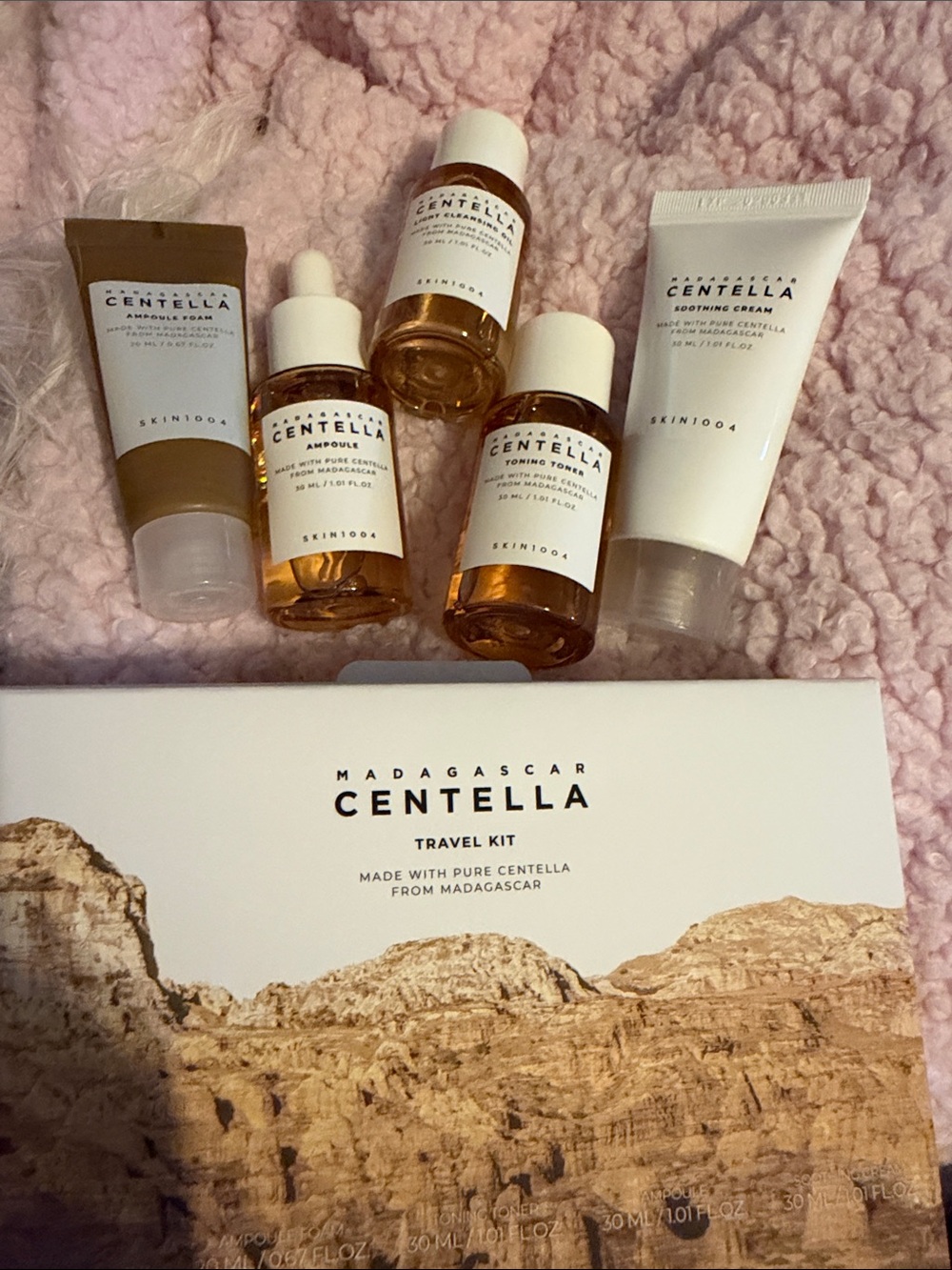 Madagascar Centella Travel Moisturizer Set — Brown & White